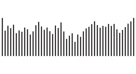 Sound wave design. Set of radio waves on a white background