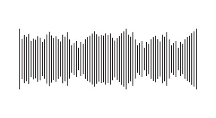 Radio waves on white background. Sound wave design