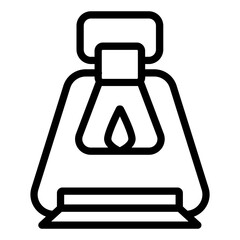 camping lamp outline icon