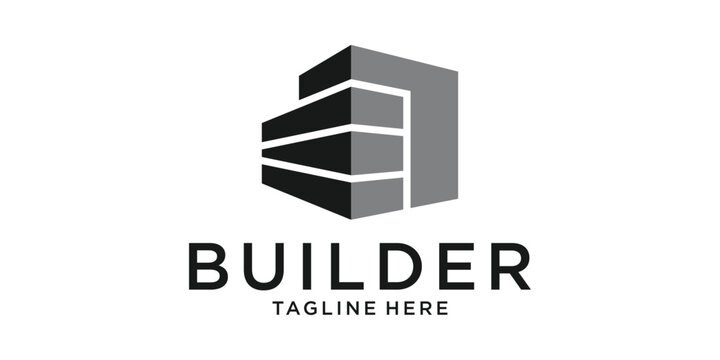 logo design builder simple real estate building apartment