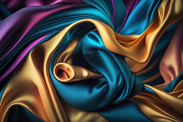 Fototapeta na wymiar abstract background with silk.Generative Ai