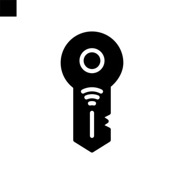 smart key icon solid style vector