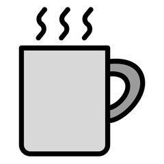 coffee color line icon