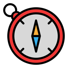 compass color line icon
