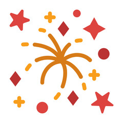 Fireworks flat icon