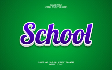 school text effect 