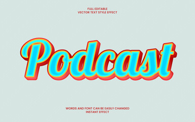 podcast text effect 