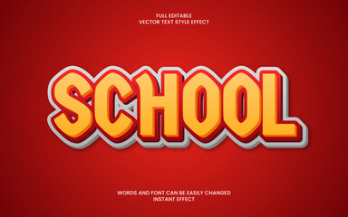 school text effect 