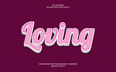 loving text effect 