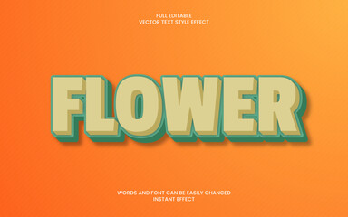 flower text effect 