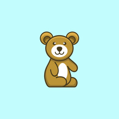 cute bear concept logo design