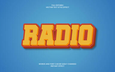 radio text effect 