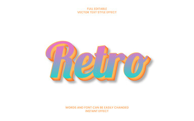 retro text effect 
