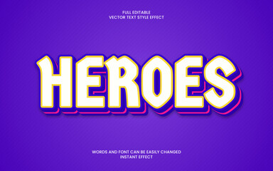 heroes text effect 