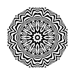Circular pattern in form of mandala for Henna, tattoo, decoration. Decorative ornament in ethnic oriental style. Coloring book page. ornamental round lace ornament.Dot Mandala - Form of Mandala.