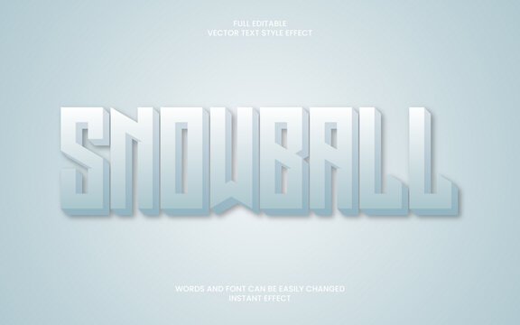 snowball text effect