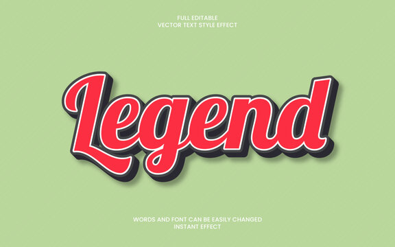 legend text effect