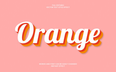 orange text effect