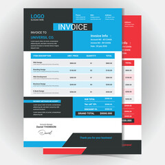 Professional invoice template design.