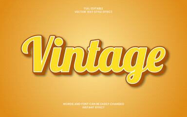 vintage text effect 