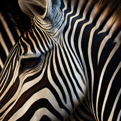 Fototapeta na wymiar Zebra Close Up