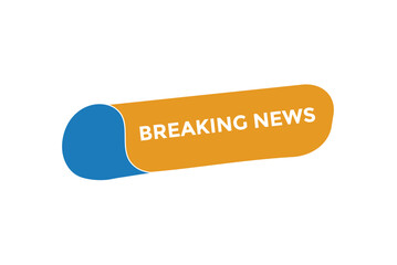 Breaking news button web banner templates. Vector Illustration
