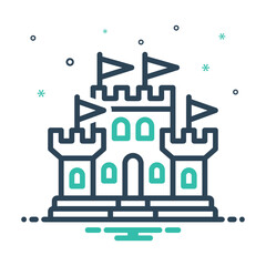 Fototapeta premium Mix icon for fort