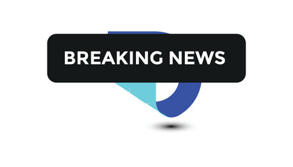 Breaking news button web banner templates. Vector Illustration
