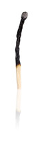 Life of a match concept, burnt wooden match.