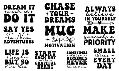 Obraz premium Motivational SVG Design Template