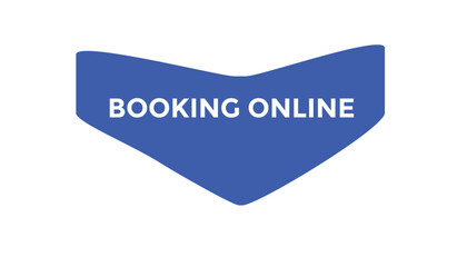 Booking online button web banner templates. Vector Illustration