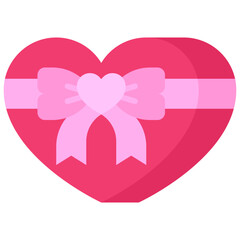 Gift box icon, Valentines day related vector