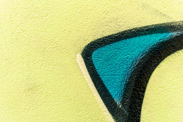 Colorful aerosol street wall background. Urban modern art texture. Wallpaper design backdrop pattern. Painted city wall close up.