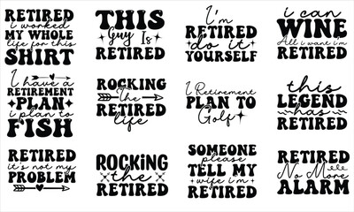 Retirement SVG Design Template