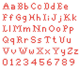 cross-stitch alphabet fonts © KEN Illust.Shop