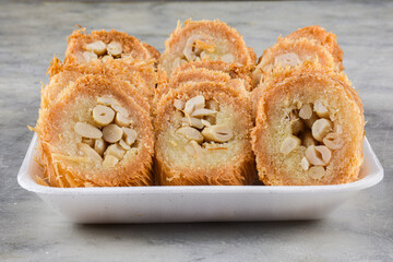 Lebanese sweet Burma Pistachios stock photo
