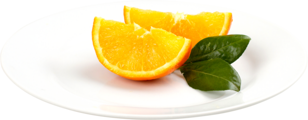 Slice of Orange fruit. Health sweet food