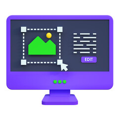 instant image editor apps icon graphic design tool 3d illustration