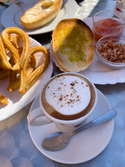 Coffee,  churros and tapas- Spanish breakfast