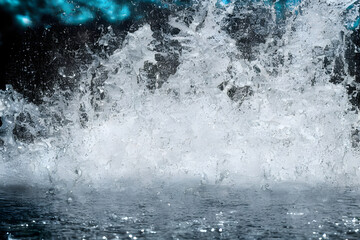 Realistic illustration of water splash, water motion, Generative AI