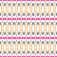 Vector geometric ornament in ethnic style. Seamless pattern with  abstract shapes, repeat tiles. Repeating pattern for decor, fabric,textile and fabric.