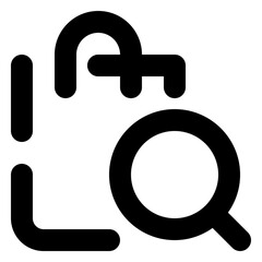 search shopping  line icon