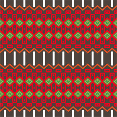 Vector geometric ornament in ethnic style. Seamless pattern with  abstract shapes, repeat tiles. Repeating pattern for decor, fabric,textile and fabric.