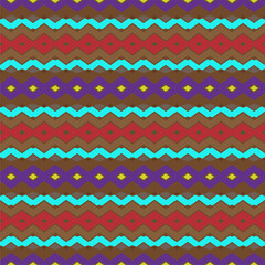 Vector geometric ornament in ethnic style. Seamless pattern with  abstract shapes, repeat tiles. Repeating pattern for decor, fabric,textile and fabric.