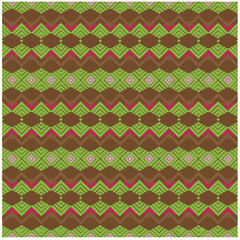 Vector geometric ornament in ethnic style. Seamless pattern with  abstract shapes, repeat tiles. Repeating pattern for decor, fabric,textile and fabric.