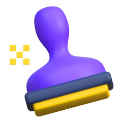 Fototapeta premium clone stamp icon graphic design tool 3d illustration