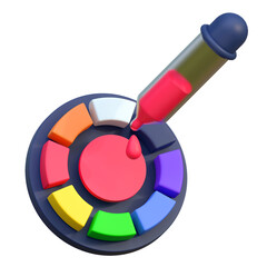 color eyedropper tool icon graphic design 3d illustration
