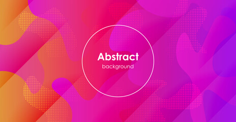 minimal abstract colorful purple orange liquid color gradient, fluid shape geometric with dots background. eps10 vector