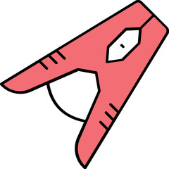 Cloth clip Vector Icon

