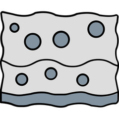 Cleaning sponge Vector Icon

